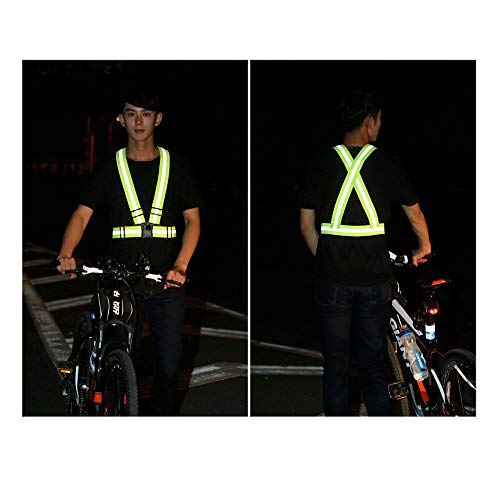 Reflective Vest with Hi Vis Bands, Fully Adjustable & Multi-Purpose: Running, Cycling, Motorcycle Safety, Dog Walking - High Visibility Pink 1PCS