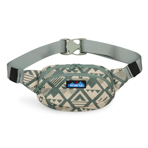 KAVU Canvas Spectator Belt Bag, Cotton Fanny Pack for Travel - color: Argyle Heights