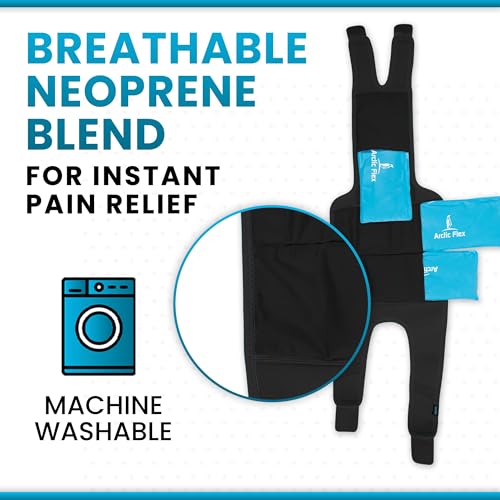 Vive Knee Ice Pack Wrap - Cold/Hot Gel Compression Brace for Pain Relief