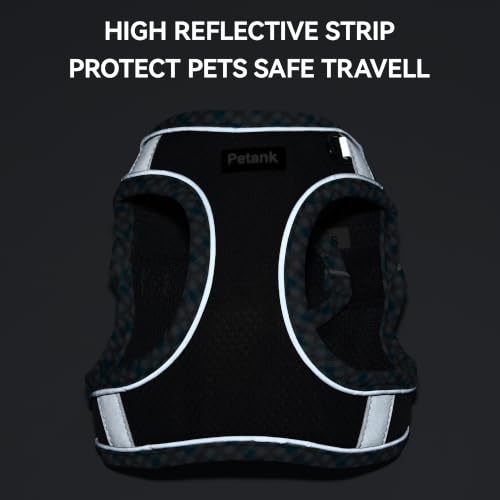Petank Step in Dog Harness No Pull and Leash for Small Medium Dogs Cats. - color: Grey, size: XXS