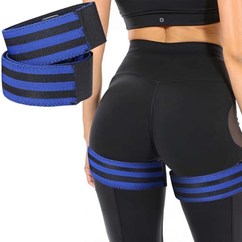 Blood Flow Restriction Band 2 Pack BFR Bundle Booty Bands Adjustable Exercise Glutes Occlusion Strap Best Fabric Resistance Bands for Women Men Glutes Hip Building Exercising Butt Squat Thigh Fitness