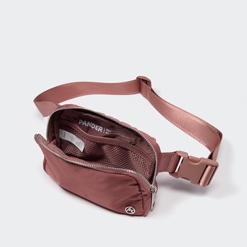 Pander Crossbody Belt Bag for Women and Men, Travel and Everyday Use - color: Mauve