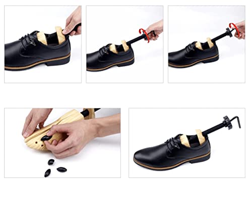 2 Way Shoe Stretchers for Men Women Large Size 9-14 Wide One Pair - Men Dress Shoes Stretcher 10 11 12 13 - XL Shoe Tree Stretcher for Men - Shoe Widener Stretcher for Women - Shoe Expanders Enlarger