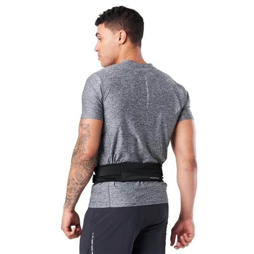 Nathan Running Belt Adjustable Fit Zipster, Zippered, Weather-Resistant Pocket & Two Quick-Stash Pockets for Running Gear, Running Fanny Pack, Walking, Hiking, Gym - color: Black
