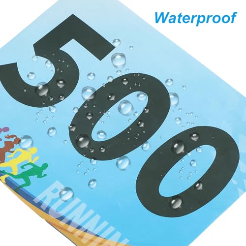 PATIKIL Tearproof Running Bib Numbers, Race Competitor Numbers - size: 7x6 Inch, style: 1-500