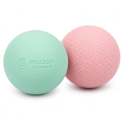 5BILLION FITNESS 2 Pack Massage Lacrosse Ball Set Deep Tissue Massage Balls - color: Pink-green