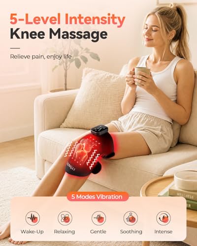 feangli Red Light Therapy Knee Massager for Knee Pain Relief, FSA&HSA - color: Black