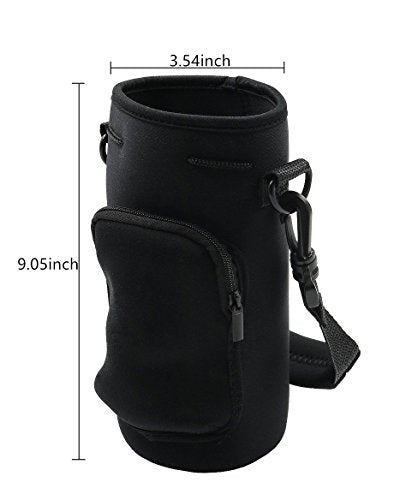Wanty Neoprene 40 Oz Insulated Water Drink Bottle Cooler Pocket Carrier Sleeves Tote Bag with Adjustable Straps for Climbing Cycling and Running Outdoor Activities (40 OZ) - size: 40 OZ