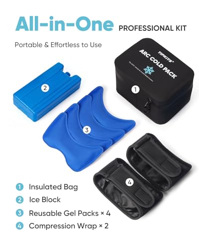 Reusable Ice Pack Wrap Kit for Knee, Long Lasting Cold Packs