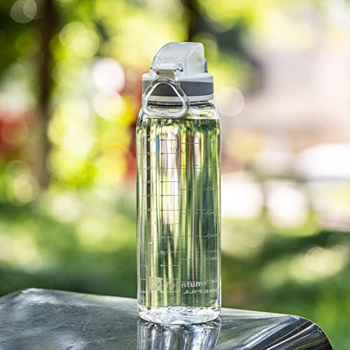 30oz Tritan Water Bottle with Time Marker, 1-Pack, Clear - color: Clear