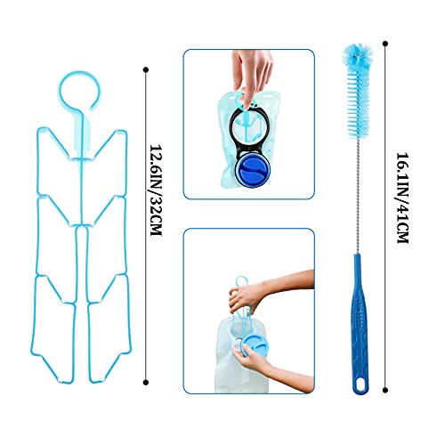 Patelai 2 Set 8 in 1 Reservoirs Hydration Bladder Cleaning Kit - color: Blue