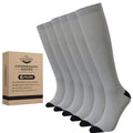 Diamond Star 6 Pairs Compression Socks for Men & Women, Knee High Socks - color: 6 Pairs Silver