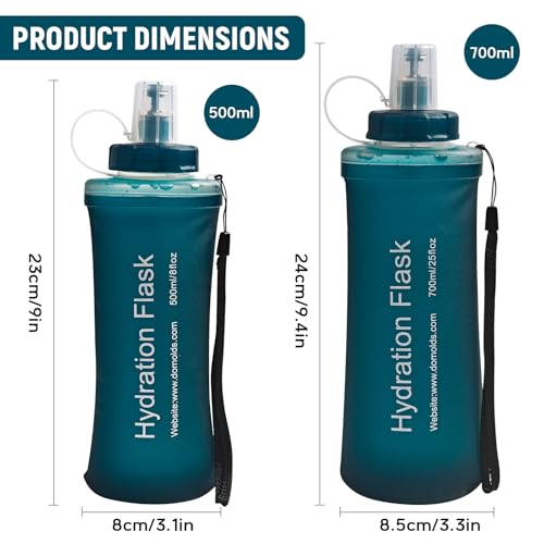 Soft Flask Collapsible Flask 1-Pack, 500ML, Slate Blue - color: 500ml Slate Blue