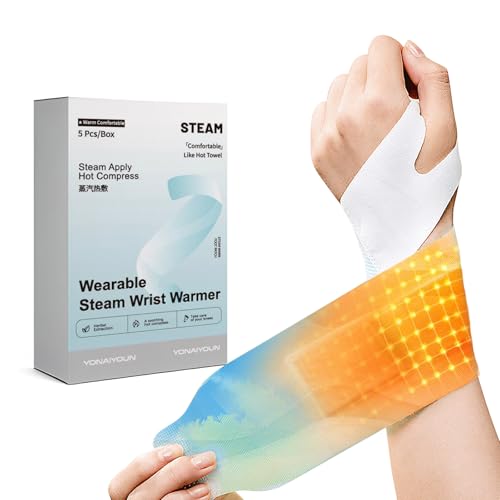 Hot Wrist Warmers for Carpal Tunnel Relief - Portable Heating Pad, Portable Wearable HeatWraps Up to 6 Hours of Relief - Fastest Activation for On-The-Go Warmth - 5-Count