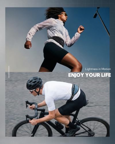 WATERFLY Running Belt Slim Breathable Back Pad 4-Pocket Runners Pouch - color: Dark Gray, size: Large