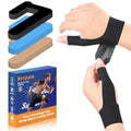KTQUICK Precut Kinesiology Tape for Thumb Right, 12 PCS, 20% Stronger,Black - color: Black, size: RIGHT