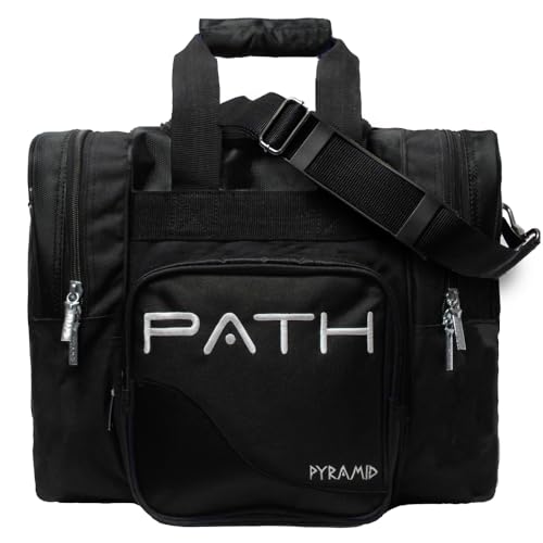 Pyramid Path Pro Deluxe Single Bowling Ball Tote - Holds One Ball, One Pair Shoes Up to Mens 15 - color: Black