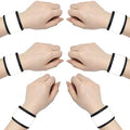 LED Glow Slap Bracelets Light Up Wristbands Flashing Arm Wrist Bands High Visibility Safety Gear Lights for Cycling Walking Running Concert Camping Outdoor Sports, Fits Women Men - color: White - (6 Pack) - New Packaging, Come With 2 Extra Button Battery