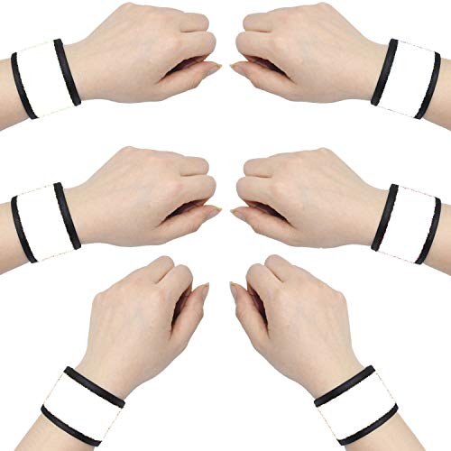 LED Glow Slap Bracelets Light Up Wristbands Flashing Arm Wrist Bands High Visibility Safety Gear Lights for Cycling Walking Running Concert Camping Outdoor Sports, Fits Women Men - color: White - (6 Pack) - New Packaging, Come With 2 Extra Button Battery