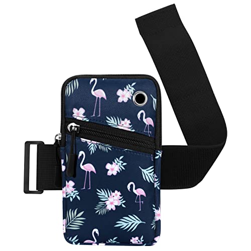 Cell Phone Armbands Pouch for Women Running Bag Compatible with Cellphone 6.28 Inches Full-Screen, Flamingo - color: Flamingo