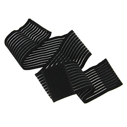 BXT Elastic Breathable Wrap Ankle Support Brace Compression Knee Elbow Wrist Ankle Hand Support Wrap Sports Bandage Strap with Hook & Loop Fastener Straps(A PIECE)