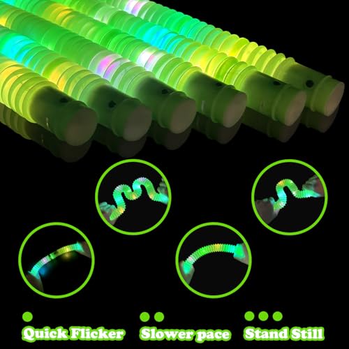 12-24 PCS Green Glow Sticks Halloween Party Favors Toys for Kids Adults - style: Green