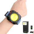Rechargeable Running Flashlight, 500LM Super Bright COB Running Light, 10/4 Lighting Modes, Magnetic Back Clip & Wrist Wearable, 90°/120° Adjustable, IP54/IPX5 Waterproof, for Runners, Camping,