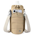 Telena Water Bottle Holder with Strap RFID Crossbody Bags for Women - color: Z-Khaki