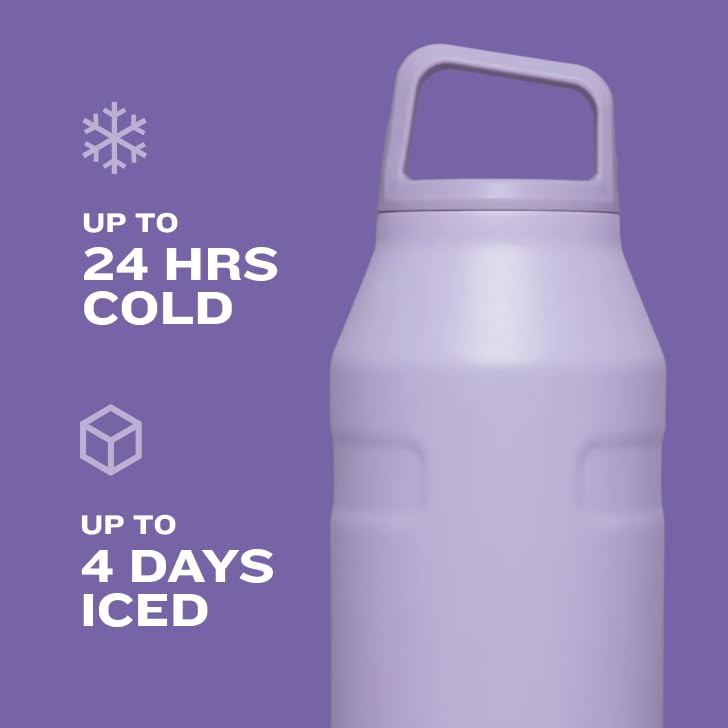 Stanley IceFlow Cap and Carry Water Bottle | Wide Mouth Twist Lid | Lightweight & Leakproof for Travel & Sports | Insulated Stainless Steel | BPA-Free - color: Lavender, style: 36 Oz