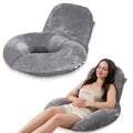 INSEN Wedge Pillow Set for Sleeping and After Surgery, Use for Acid Reflux, Reading and Relaxing, Headboard Pillow for Sitting in Bed, Grey - color: Grey