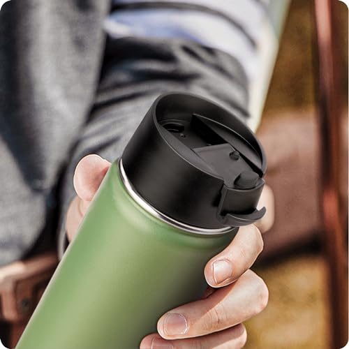 Flip Lid Replacement for Hydro Flask 12 16 18 20 32 40 64 oz Wide Mouth - color: Orange 1Pack