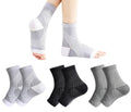 3Pairs Upgrade Neuropathy Socks for Men Women - 20-30 mmHg Soothe Relief Compression Socks - Open Toe Elastic Sock