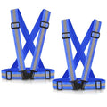 Reflective Vest Running Gear, 2-10Pack High Visible Safety VES - color: 2 x Blue