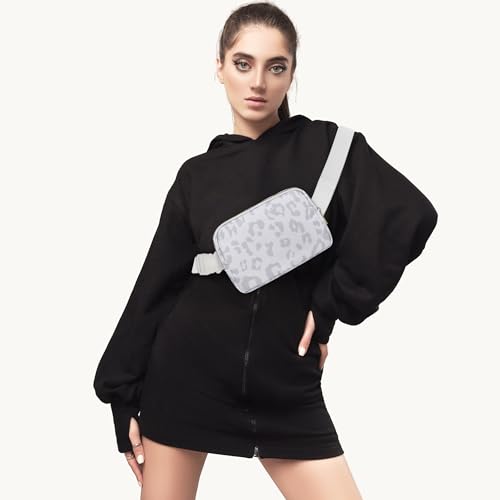 Waist Belt Bag Fashion Fanny Women and Men Gift Waist Pack With Adjustable Strap For Travel Running Hiking Walking Leopard White - color: Leopard White Fanny Pack