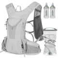 IX INOXTO Hydration Pack Backpack, Lightweight Water Backpack with 2L Hydration Bladder Daypack for Men Women,Running Hydration Vest for Trail Running Hiking Cycling Race Climbing - color: Grey white