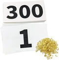 Running Race Bibs Large Numbers with Safety Pins for Marathon Race Events- Tyvek Tearproof Waterproof - color: 1-300numbers