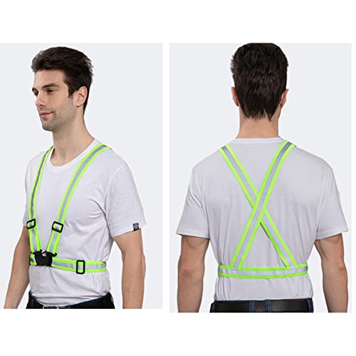 3Packs Reflective Running Vest, Adjustable Elastic Straps 360°High Visibility for Outdoor Walking, Jogging - color: Color 4