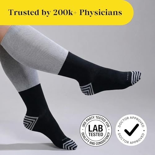 Comrad Knee High Compression Socks - color: Cream/Mulberry Colorblock, size: Large