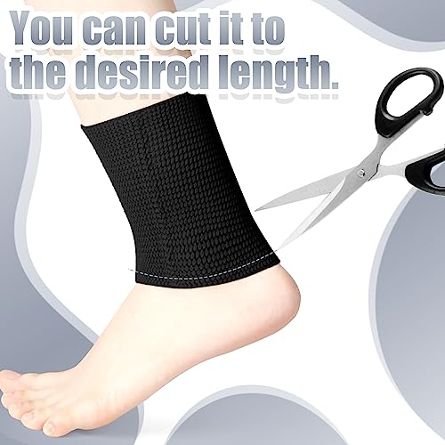 Zomiboo 2 Pcs Ankle Gel Sleeves Padded Sock Compression Brace Skating,Black - color: Black