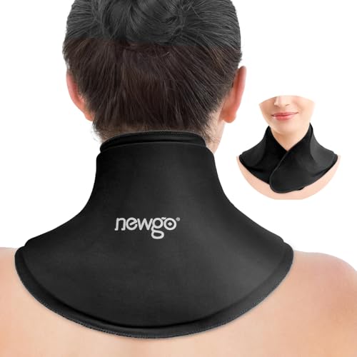 NEWGO Neck Ice Pack Wrap Gel, Ice Packs for Neck Reusable, Hot and Cold Compress, Relief of Pain, Swelling, Office Pressure and Surgery Recovery