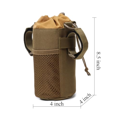 TEGOOL Water Bottle Sleeve Bag Holder Tactical Pouch - color: Brown