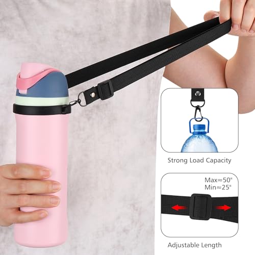 Accmor Water Bottle Strap Compatible with Owala Freesip Sway 30 oz 40 oz and Owala Freesip 24 oz 32 oz 40 oz, Adjustable Portable Water Bottle Handle Strap for Owala - color: black
