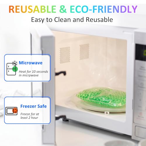 Trelaco 24 Pcs Multicolor Gel Bead Ice Pack 4 x 6 in Reusable Hot Cold Pack - color: 6 Colors