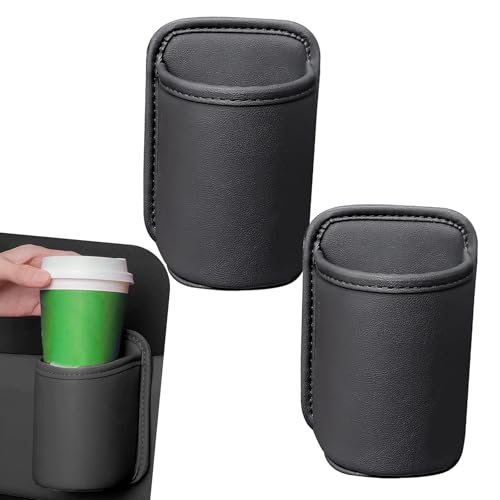 2 PCS Car Door Cup Holder, Clip On Storage Bag for Beverage Water Cup Mobile Phone, Multifunctional Waterproof Car Window Cups Holder, Universal Scratch-Resistant Backseat Storage Organizer