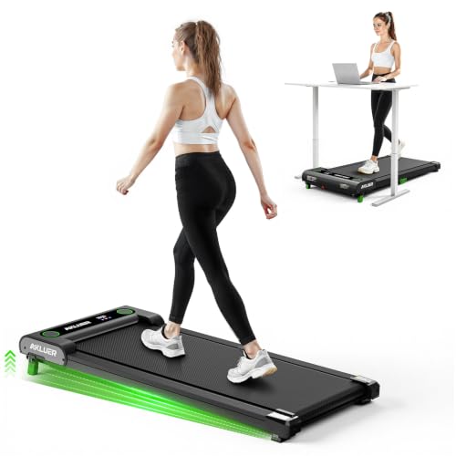 AKLUER Walking Pad Treadmill with 12% Auto Incline Adjustable Handlebar - color: Matte Black