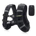 Weighted Vest, Weighted Vest for Women Men, 5lb/10lb/15lb/20lb/25lb/30lb SGS Certified Weight Vest with Pocket Reflective Strips Adjustable Buckle Straps for Walking Running Strength Training Cardio Workout - size: 25lbs