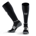 MudGear Graduated Compression Socks, Durable, Sweat-Resistant OCR Performance Socks with Cushioned Footbed, Made in USA - color: Black/Gray, size: X-Large