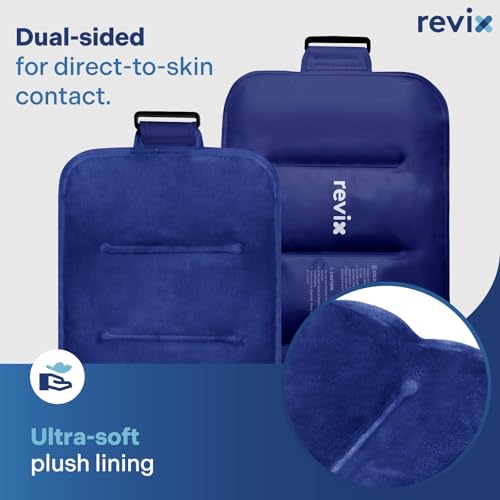 REVIX Ice Pack for Injuries Reusable Gel for Lower Back & Shoulder, Navy
