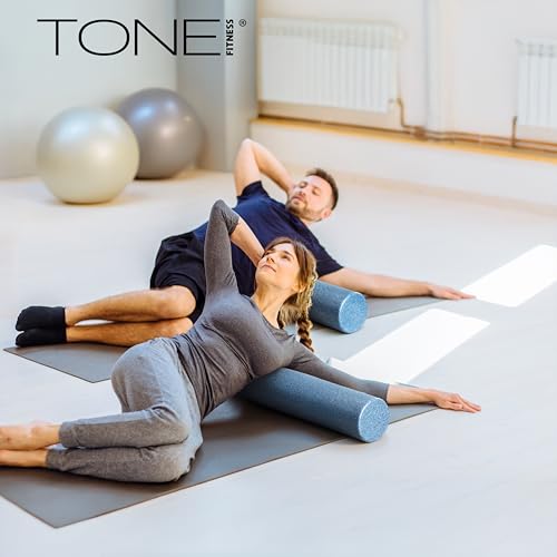 TONE Fitness Firm High-Density Foam Roller for Exercise, Massage & Recovery - color: Blue, size: 36 Inch