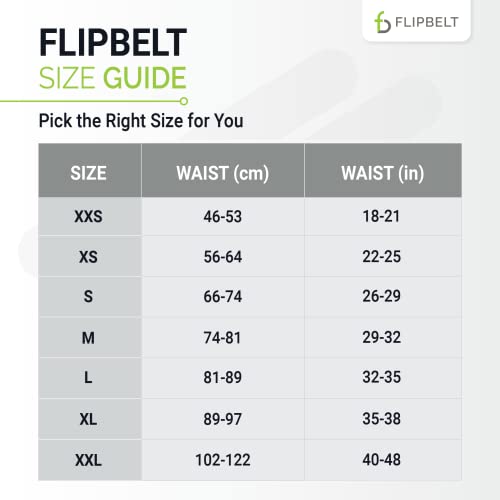 FlipBelt Classic Running Belt, Phone Holder for Running, Money Belt Pouch - color: Neon Punch, size: Small